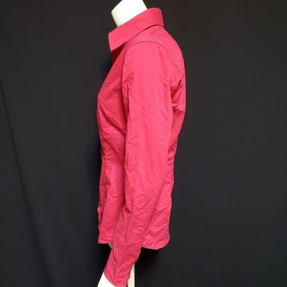 New York & Company Pink Button Down Shirt (XS) - Picture 3 of 5